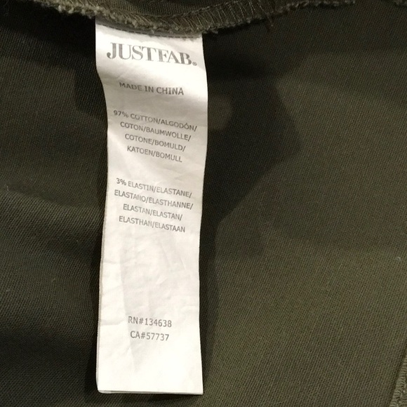 NWOT JustFab Plus Size Anorak, Army Green, 2X - Picture 7 of 7